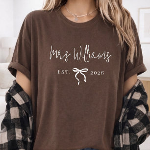 Toekomstige Mrs   Eligante script aangepast verlov T-shirt