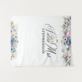 Toekomstige Mrs Florale Bruiloft Achtergrond Wandkleed (Voorkant (horizontaal))