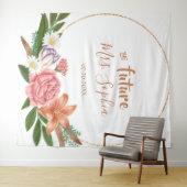 Toekomstige Mrs Gouden Bruidsfeest Achtergrond Fot Wandkleed (In Situ (horizontaal))