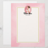 Toekomstige Mrs. met Bride in Wedding Gown (Voorkant / Achterkant)