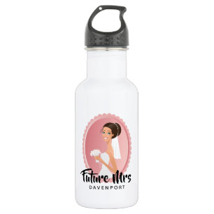 Toekomstige Mrs. met Bride in Wedding Gown Waterfles