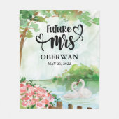 Toekomstige Mrs Script Modern Name Vrijgezellenfee Fleece Deken (Voorkant)