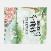Toekomstige Mrs Script Modern Name Vrijgezellenfee Fleece Deken (Voorkant (Horizontaal))