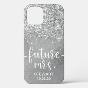 Toekomstige Mrs Silver Glitter Case-Mate iPhone Ho 12 Pro Hoesje