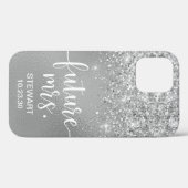 Toekomstige Mrs Silver Glitter Case-Mate iPhone Ho Case (Achterkant (horizontaal))