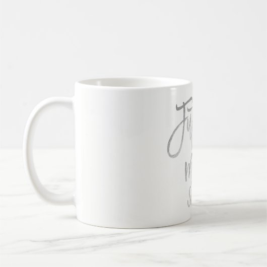 TOEKOMSTIGE MRS Silver Modern Script-naam geperson Koffiemok (Links)