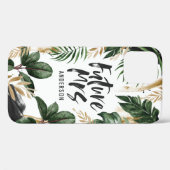 Toekomstige Mrs. tropisch blad en typografie Case-Mate iPhone Case (Achterkant (horizontaal))