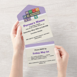 Toekomstige natuurkundige blokken All-in-One uitno All In One Uitnodiging