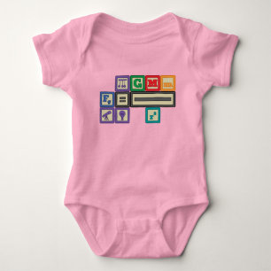 Toekomstige Natuurkundige Blokken Baby Bodysuit