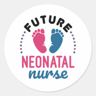 Toekomstige neonatale neonatale neurie preemie NIC Ronde Sticker