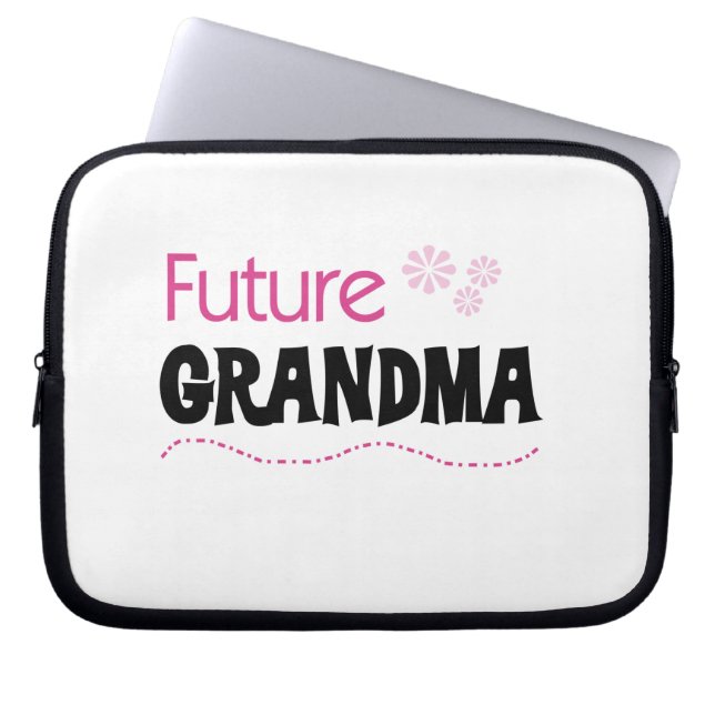 Toekomstige oma geschenken laptop sleeve (Voorkant)