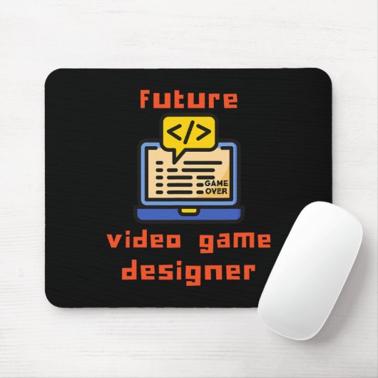 Toekomstige ontwerper van videogames programmeur c muismat (Met muis)