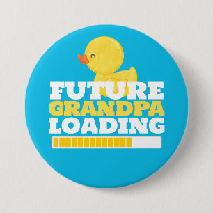 Toekomstige opa laden eend Baby shower Ronde Button 7,6 Cm