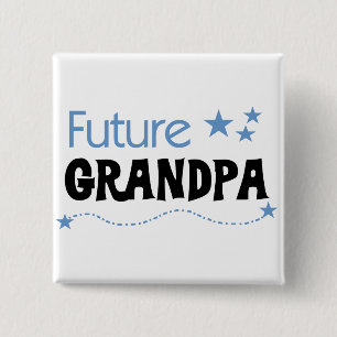 Toekomstige opa-shirts en cadeautjes vierkante button 5,1 cm