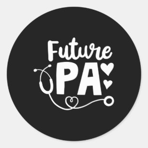 Toekomstige PA arts assistent student Ronde Sticker