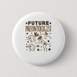 Toekomstige paleontoloog Paleontology Dinosaur Bot Ronde Button 5,7 Cm