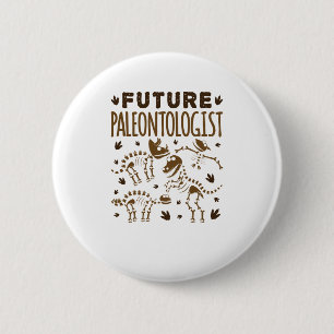 Toekomstige paleontoloog Paleontology Dinosaur Bot Ronde Button 5,7 Cm