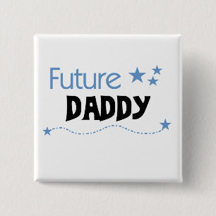 Toekomstige papa-shirts en cadeautjes vierkante button 5,1 cm