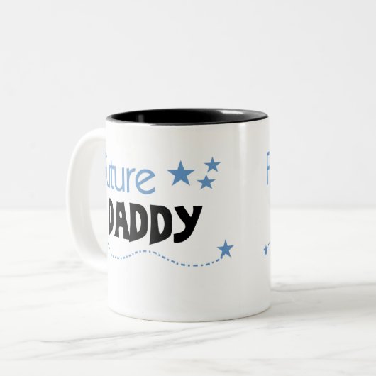 Toekomstige papa tweekleurige koffiemok (Voorkant links)