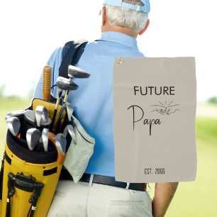 Toekomstige papa zwangerschapsaankondiging golfhanddoek