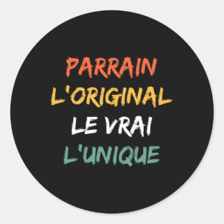 Toekomstige Parrain Home Le Vrai L' Parrain Ronde Sticker