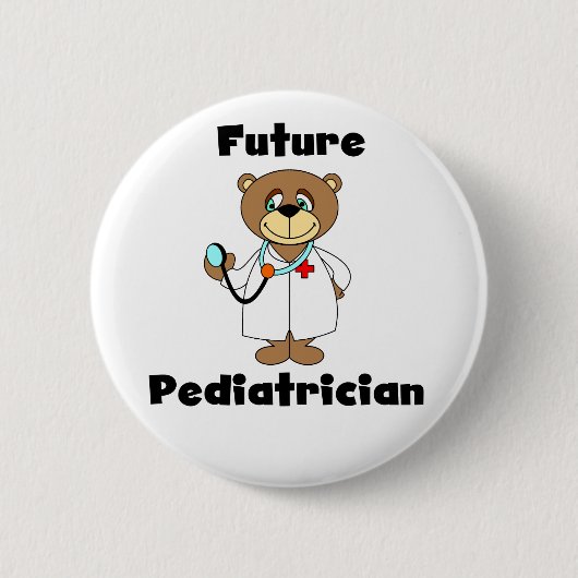 TOEKOMSTIGE PEDIATRICIAN RONDE BUTTON 5,7 CM (Voorkant)