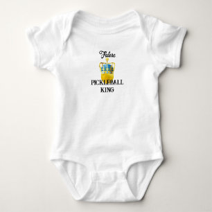 Toekomstige Pickleball King Baby Yellow Ball in Cr Romper