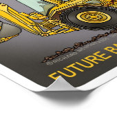 Toekomstige Poster backhoe driver (Hoek)