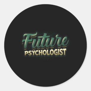 Toekomstige psycholoog psychologie student ronde sticker