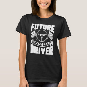 Toekomstige raceraces met wielchauffeur Kinder Man T-shirt
