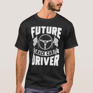 Toekomstige raceraces met wielchauffeur Kinder Man T-shirt