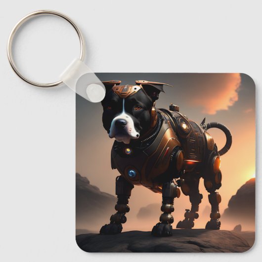 Toekomstige Robot Staffordshire Bull Terrier, Keyr Sleutelhanger (Voorkant)