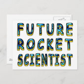Toekomstige Rocket Scientist in 3D Briefkaart (Voorkant / Achterkant)