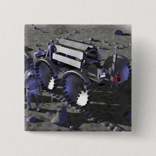 Toekomstige ruimteverkenningsmissies 10 vierkante button 5,1 cm