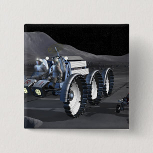 Toekomstige ruimteverkenningsmissies 8 vierkante button 5,1 cm