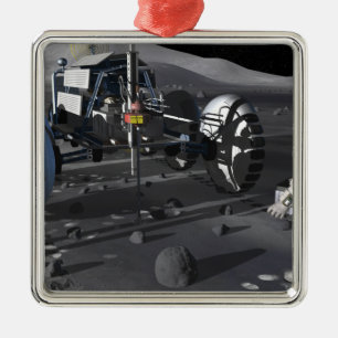 Toekomstige ruimteverkenningsmissies metalen ornament