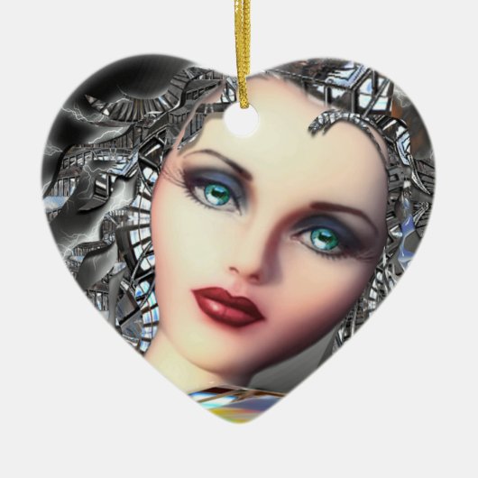 Toekomstige schoonheid keramisch ornament (Voorkant)