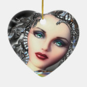 Toekomstige schoonheid keramisch ornament (Achterkant)