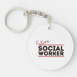Toekomstige sociale werknemer sleutelhanger
