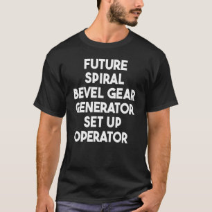 Toekomstige spiraalvormer met schuine rand t-shirt