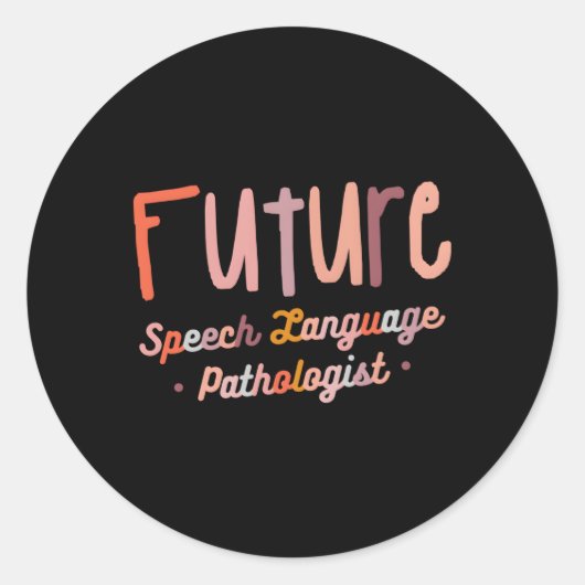 Toekomstige spraakpatholoog SLPA Ronde Sticker (Voorkant)
