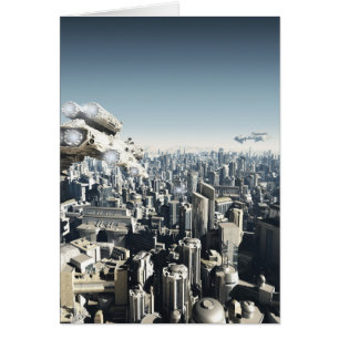 Toekomstige stad onder vuur