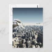 Toekomstige stad onder vuur briefkaart (Voorkant / Achterkant)
