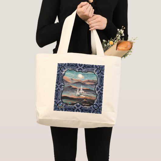 Toekomstige stad van licht grote tote bag (Voorkant (product))