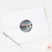 Toekomstige stad van licht ronde sticker (Envelop)