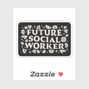 Toekomstige student maatschappelijk werker sticker