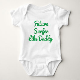 Toekomstige Surfer als papa Baby Bodysuit