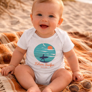 Toekomstige Surfer Baby Body Retro Kust Romper
