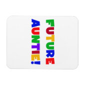 Toekomstige tante primaire kleuren T-shirts en ges Magneet (Horizontaal)