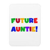Toekomstige tante primaire kleuren T-shirts en ges Magneet (Verticaal)